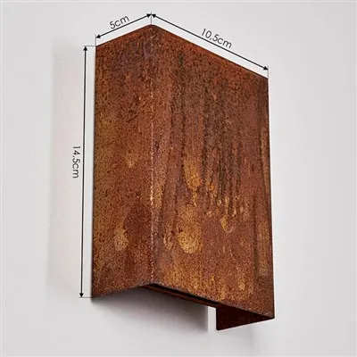 Corten plieno sieninė lemputė